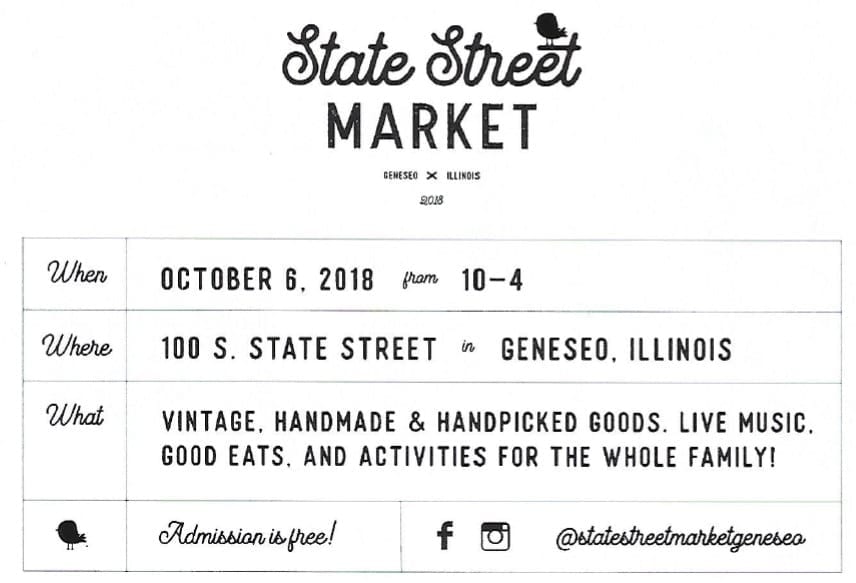 Head Downtown Geneseo for State Street Market! Quad Cities