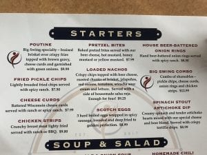 Exclusive Look at the Big Swing Menu!