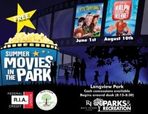 Bring the Family Out for Free Summer Movies at Longview Park