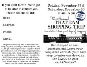 Shop Local With That Dam Shopping Trip!