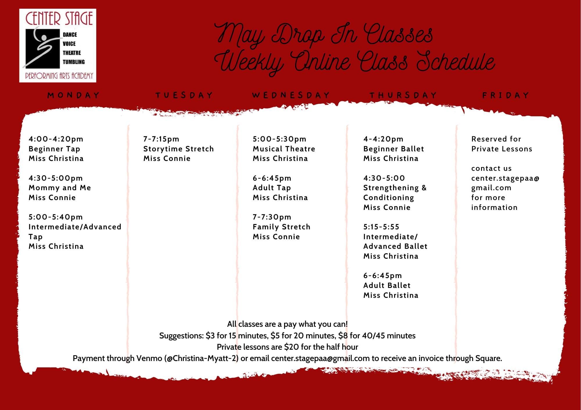 Center Stage Performing Arts Online Classes Quad Cities >