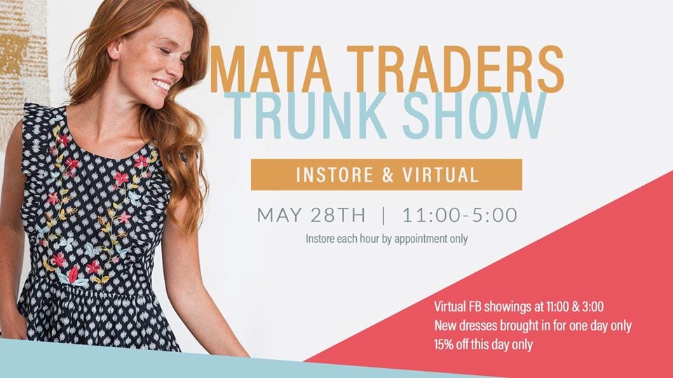 Mata Traders Trunk Show at The Ruby Slipper Quad Cities >