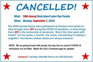 Rock Island Labor Day Parade Cancelled