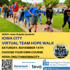 Huntington's Disease Virtual Benefit Walk Set For Nov. 14