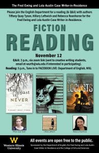 Virtual Fred Ewing Case and Lola Case Writers-in-Residence Set for Nov. 12