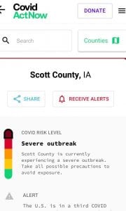 BREAKING: Iowa Suffering 'Severe Outbreak' of Covid; Illinois In 'Extreme' Danger Category