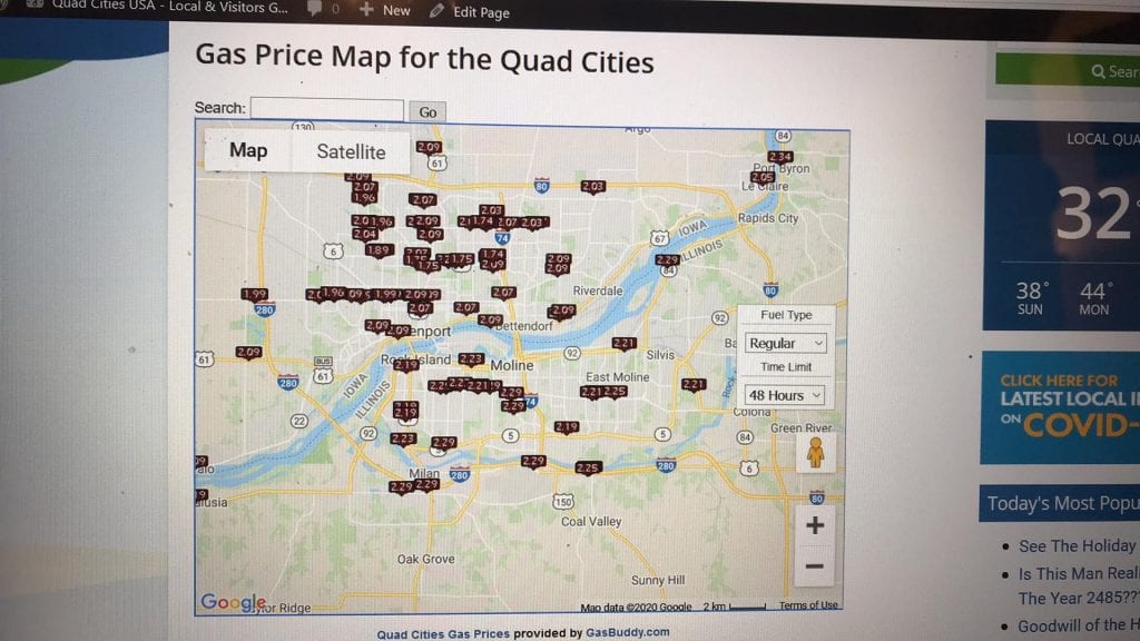 Find The CHEAPEST SPOTS FOR GAS In The QuadCities On The QuadCities