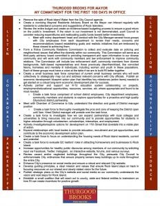 Rock Island Mayoral Candidate Thurgood Brooks Releases 100 Day Plan