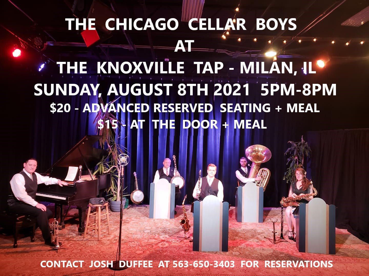 Chicago Cellar Boys Bringing BixStyle Jazz To Milan's Knoxville Tap Quad