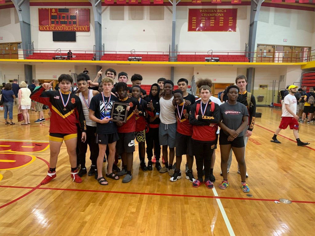 Rock Island High School Wrestling Team Advances To Sectionals! Quad