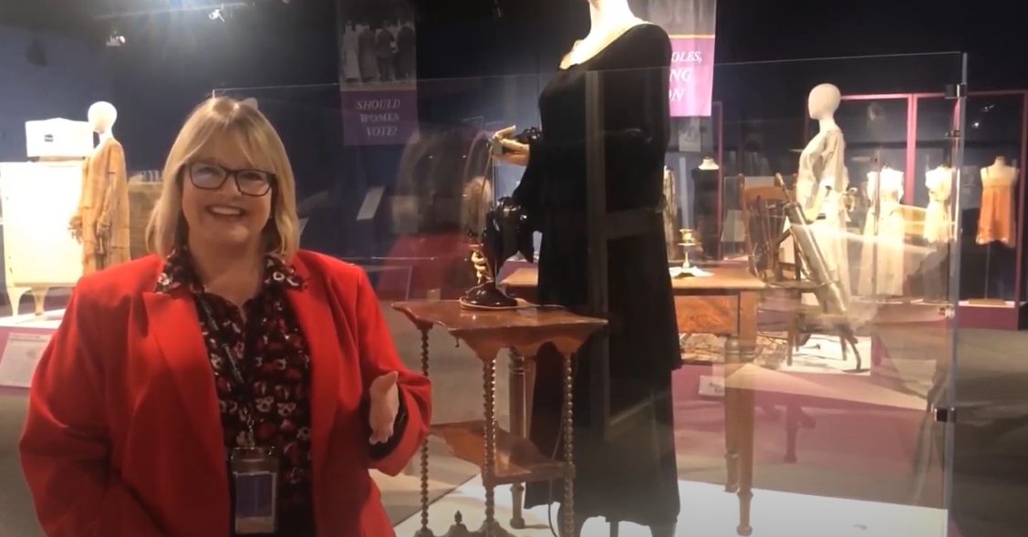 Mullins in the short Civic Season video from the Putnam's original 2020 exhibit, "Liberated Voices/Changed Lives," on women's suffrage in the U.S. 
