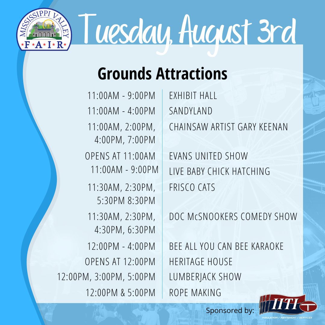 Mississippi Valley Fair Starts Today! Here's The Full Schedule Of