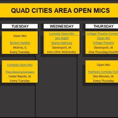 Looking For Open Mic Nights This Week? Check Out The Quad-Cities Comedy Connection Listings!