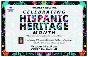 Faculty Recital for Hispanic Heritage Month Oct. 10 at Western Illinois University