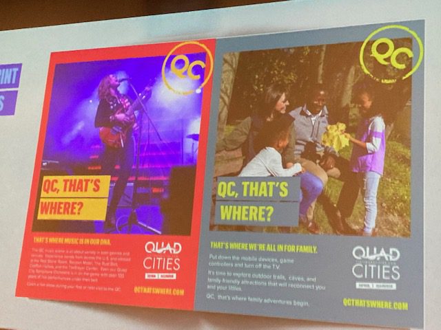 A sample new ad features some of the QC music scene.