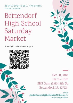 Bettendorf High School Student Council Hosting Saturday Christmas Market