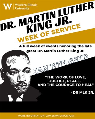 Western Illinois University to Host Dr. Martin Luther King Jr. Week of Service