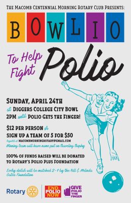 Western Illinois University Hosting Bowlio for Polio April 24