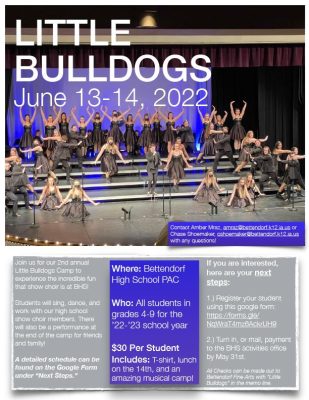 Bettendorf Show Choir Camp Coming Up In June