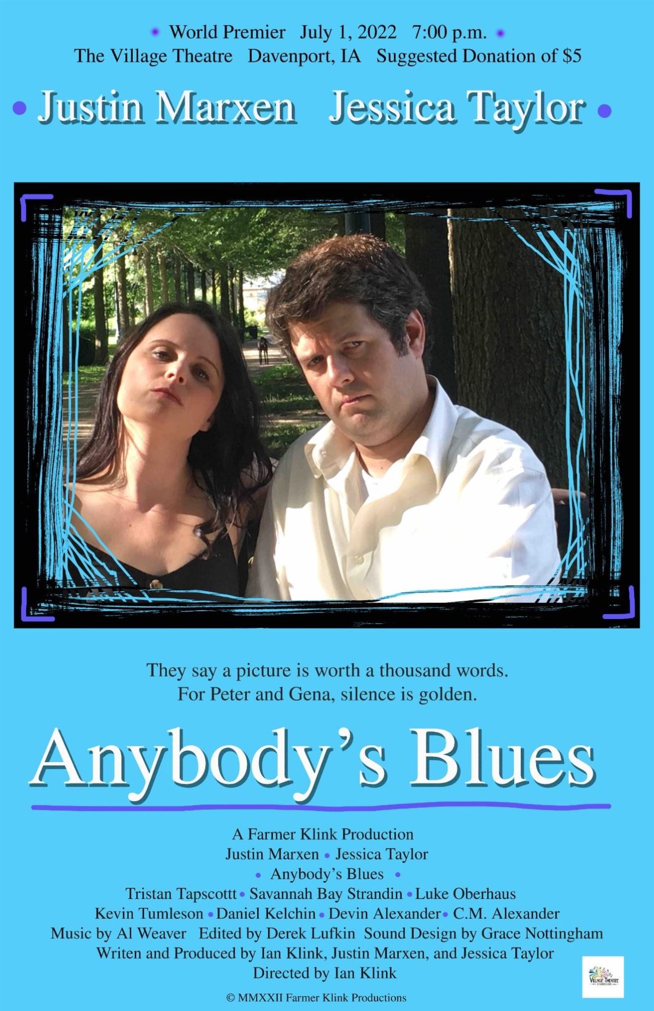 Illinois Film 'Anybody's Blues' Has Its World Debut In Village Of East Davenport Today