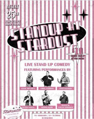 Comics Hit Davenport’s Stardust Stage August 25