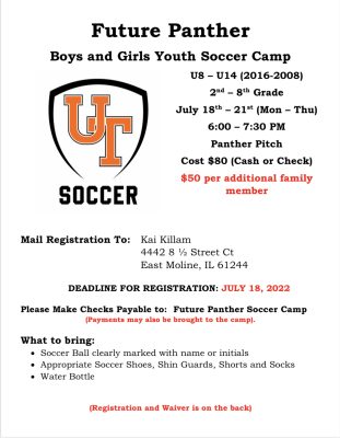 Future Panther Soccer Camp Starts In East Moline Tonight!