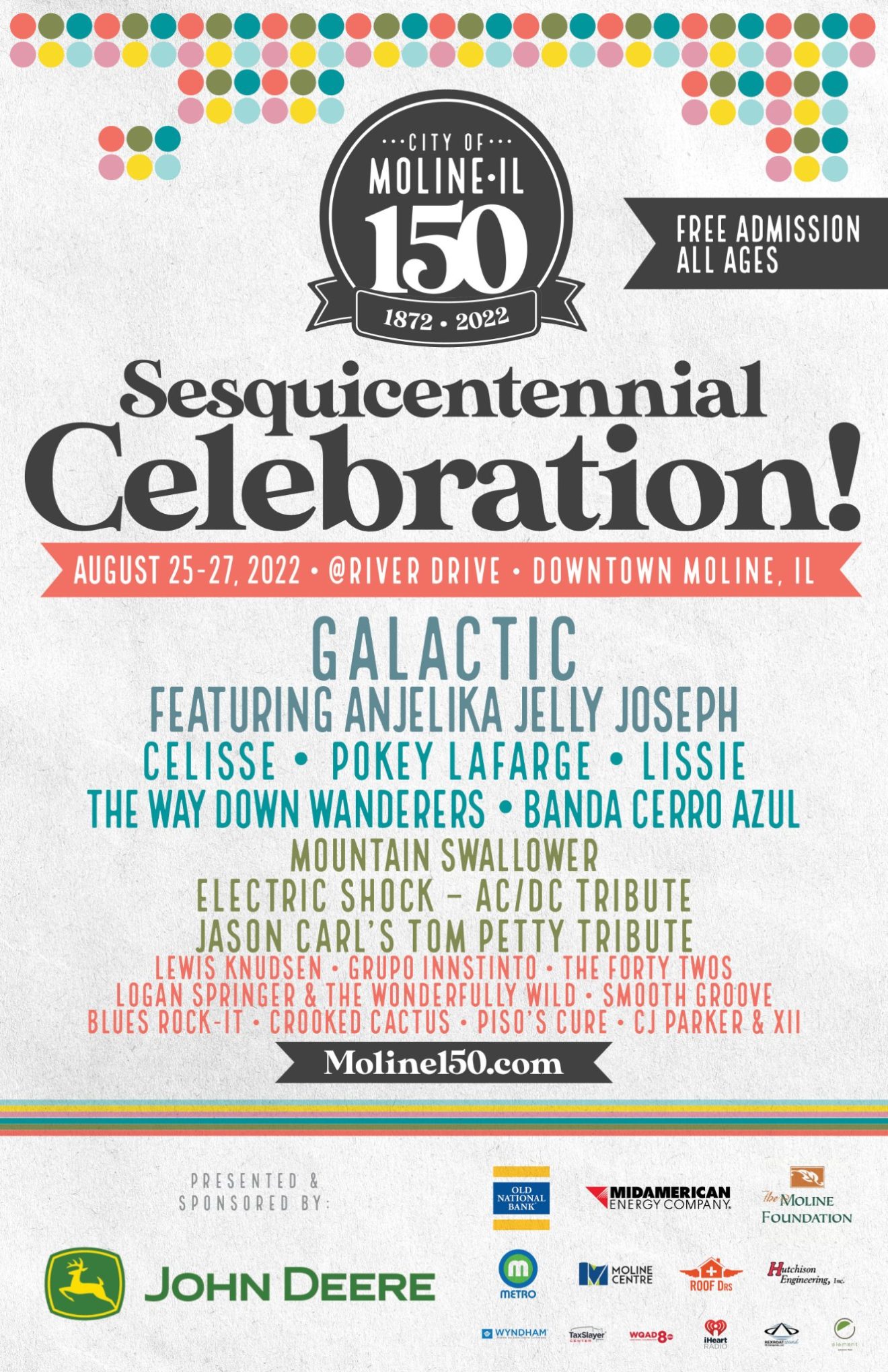 Moline Debuting Three-Day Music Fest To Celebrate 150th Birthday!