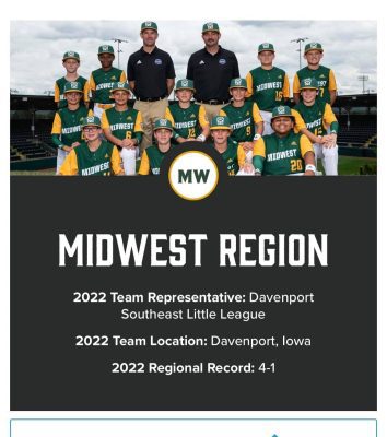 Davenport, Iowa, Plays For The Little League World Series TOMORROW!