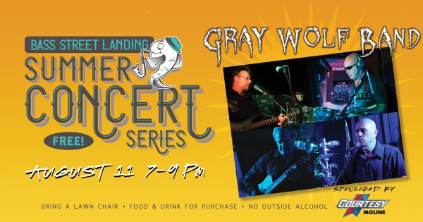 Moline's Bass Street Landing Wraps Up Free Outdoor Concert Series Tonight With Gray Wolf Band