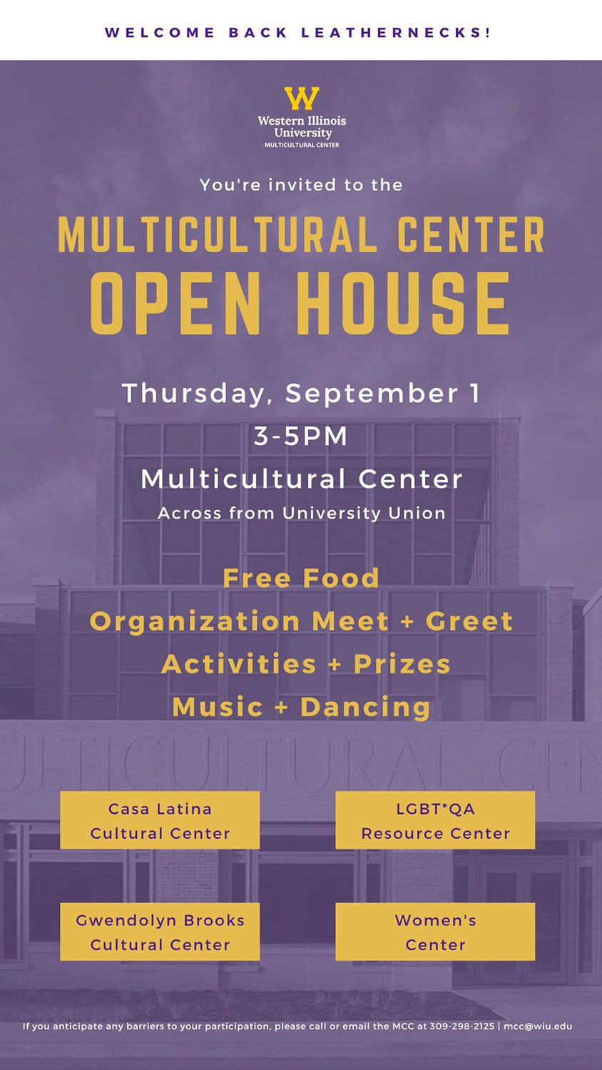 Western Illinois Multicultural Center to Host Annual Fall Open House Sept. 1