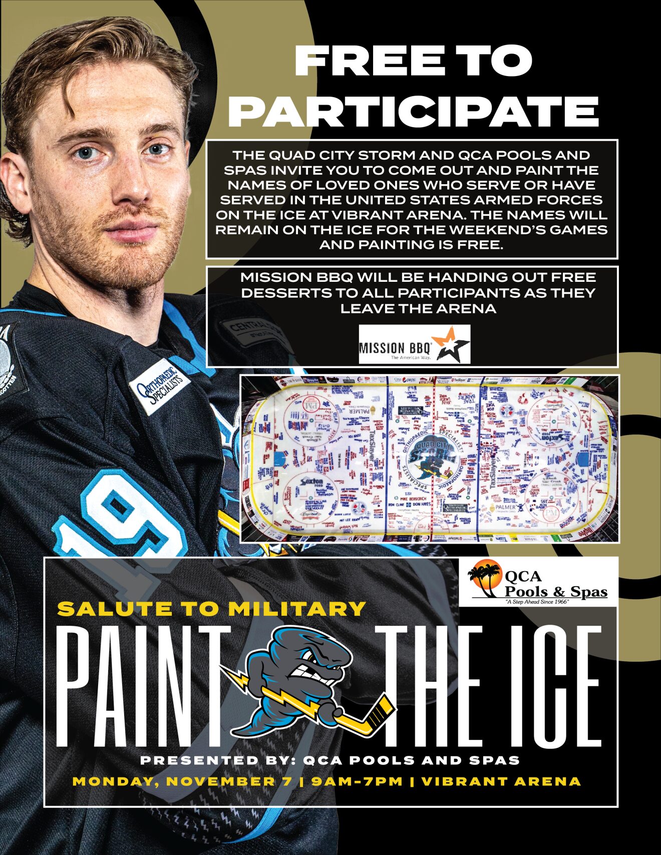 Quad City Storm Are Saluting The Military With Paint The Ice Day