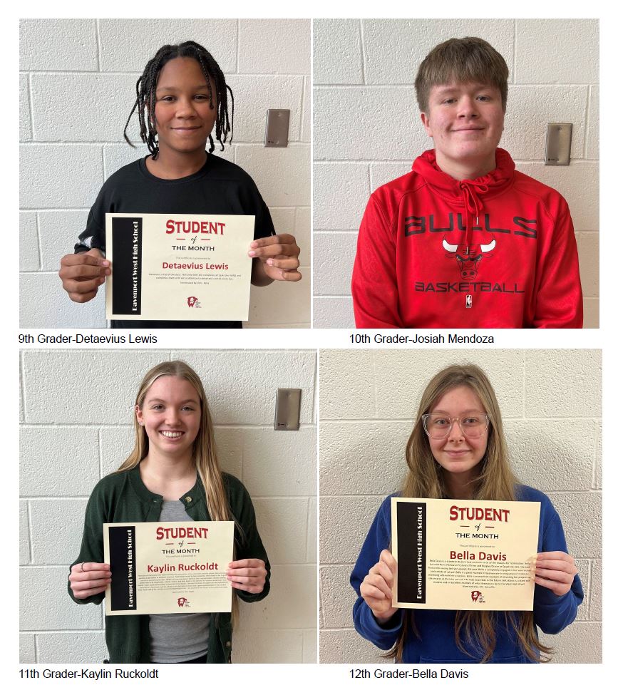 Davenport Schools Announce Student Of The Month Winners Quad Cities