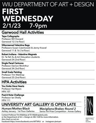 First Wednesday Art Program Kicks Off This Week At Western Illinois University