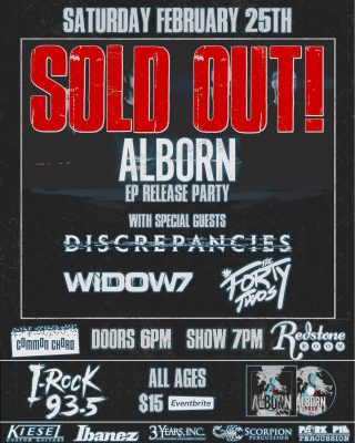 Alborn Pushing Forward With New EP Release At Davenport's Common Chord TONIGHT!