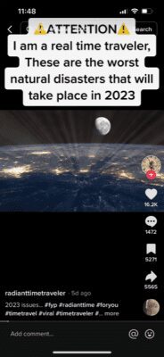 Time Traveler From 2487 Predicts Alien Invasion, Natural Disasters In 2023