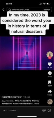 Time Traveler From 2487 Predicts Alien Invasion, Natural Disasters In 2023