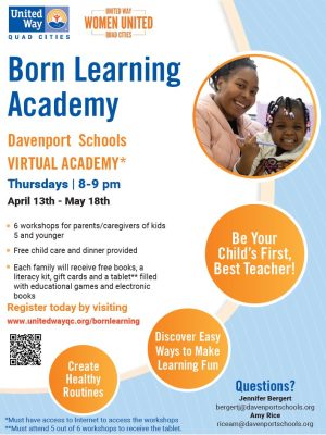 United Way Born Learning Academy Open To All Davenport Families