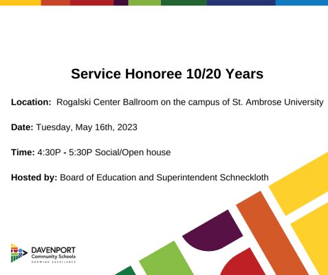 Davenport Community School District Honoring Retirees