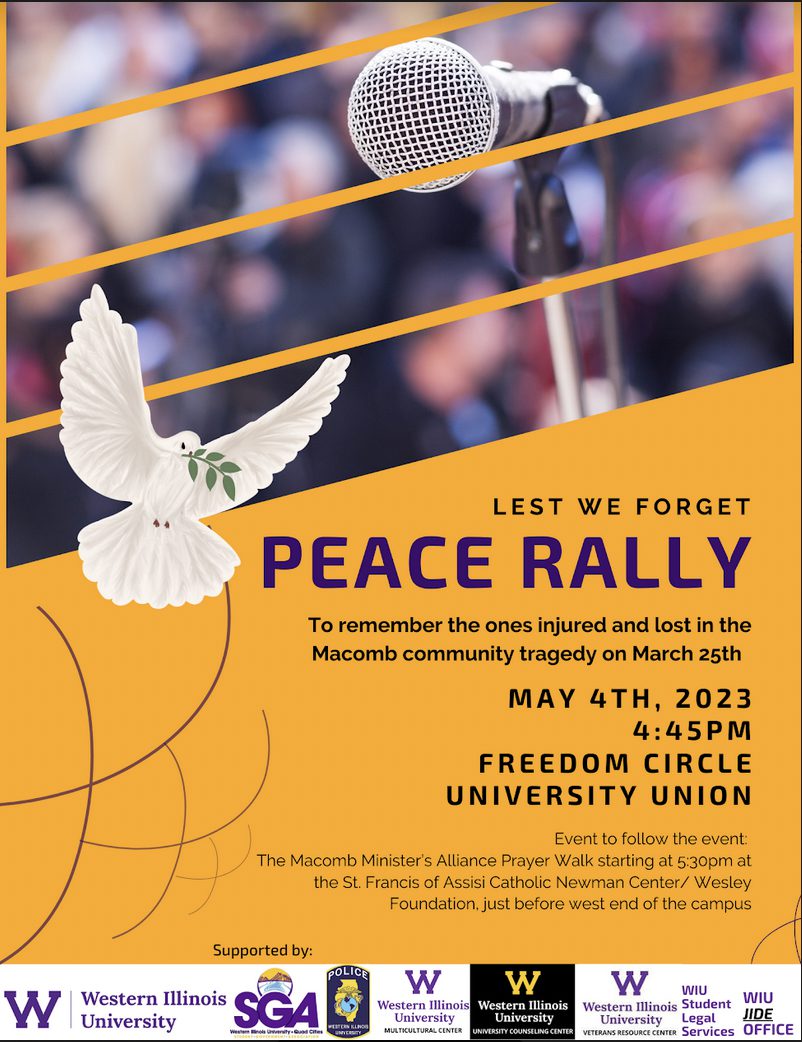 Peace Rally Today at Western Illinois University Union | Quad Cities