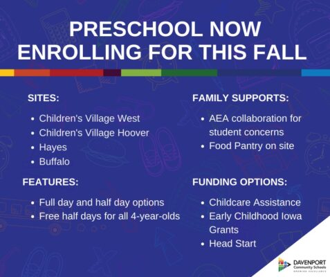 Davenport Community School District Registering For Preschool