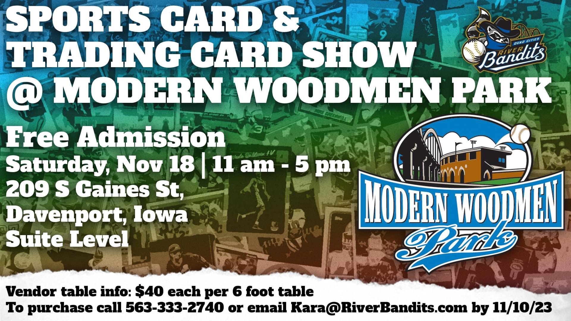 River Bandits Inaugural Sports Card Show Slated for November 18 Quad
