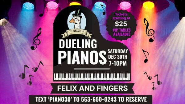 Dueling Pianos Tickle The Ivories At Bettendorf's Edison's Saturday Night