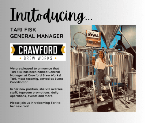 Tari Fisk Named General Manager At Bettendorf's Crawford Brew Works
