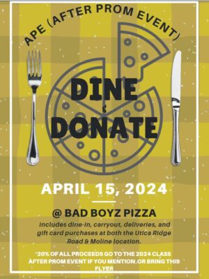 Dine And Donate At Bad Boyz Pizza Tonight To Help Bettendorf Prom Event