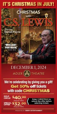 Davenport's Adler Theatre Hosting 'Christmas With C.S. Lewis' Today