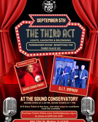 Comedy, Magic Show To Benefit Third Place QC Taking Place In Moline Sept. 5