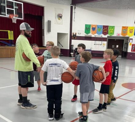 Odeen with local students.