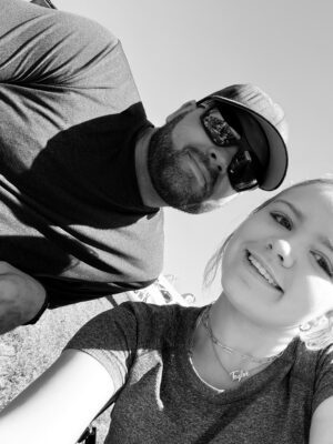 Charles Odeen, 34, is a plumber battling brain cancer, pictured with his 14-year-old daughter Taylor.