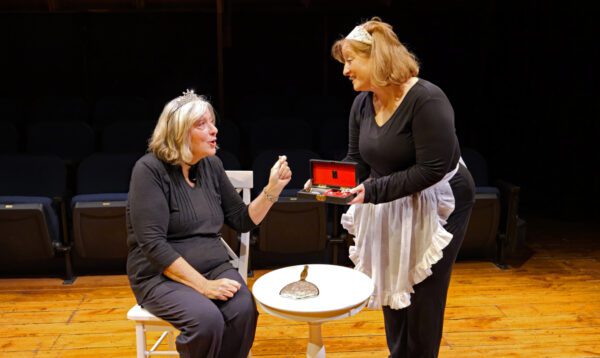 Jackie Skiles, left, and Amanda Wilson in "A Sherlock Carol," at Richmond Hill Players.